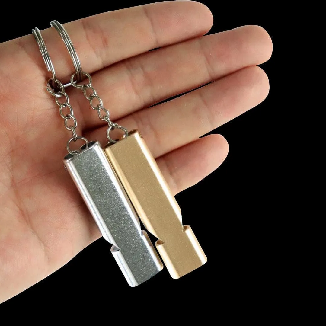 10 Pcs Gold and Silver Emergency Whistle