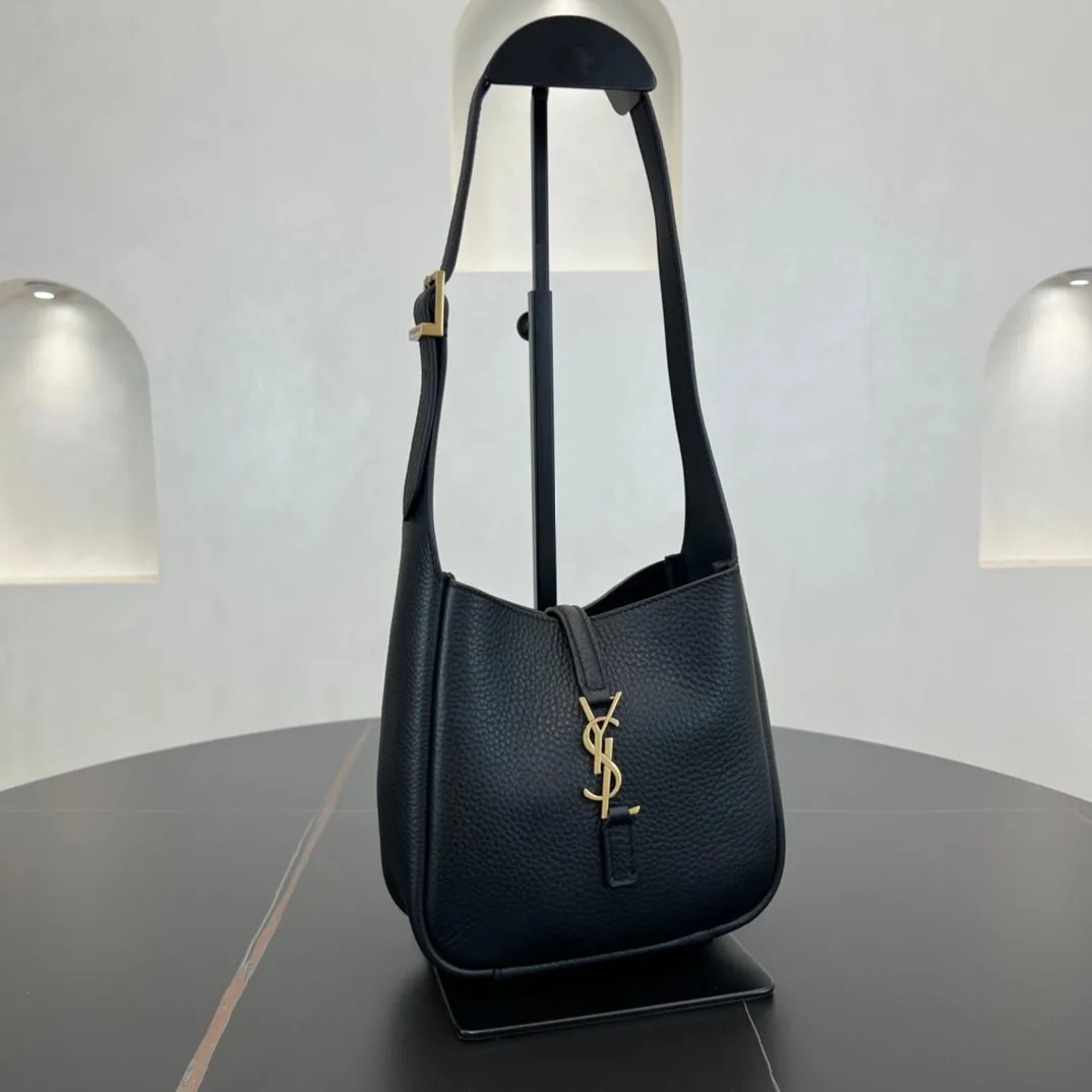 15CM black deer leather crossbody handbag 809461