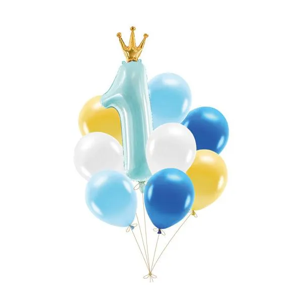 1st Birthday Blue Balloon Set