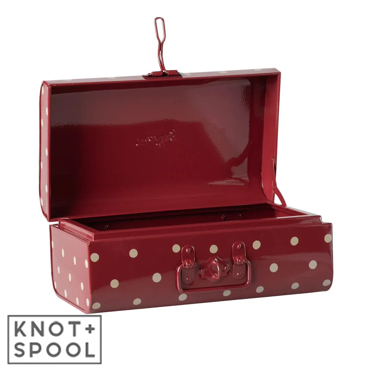 2024 Maileg Small Storage Suitcase | Red with Dots