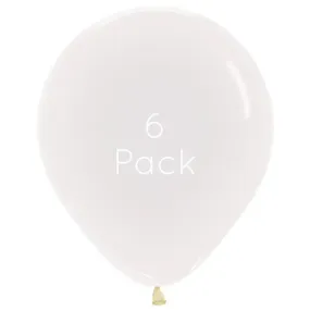 45cm Crystal Clear Giant Balloons - 6 Pkt