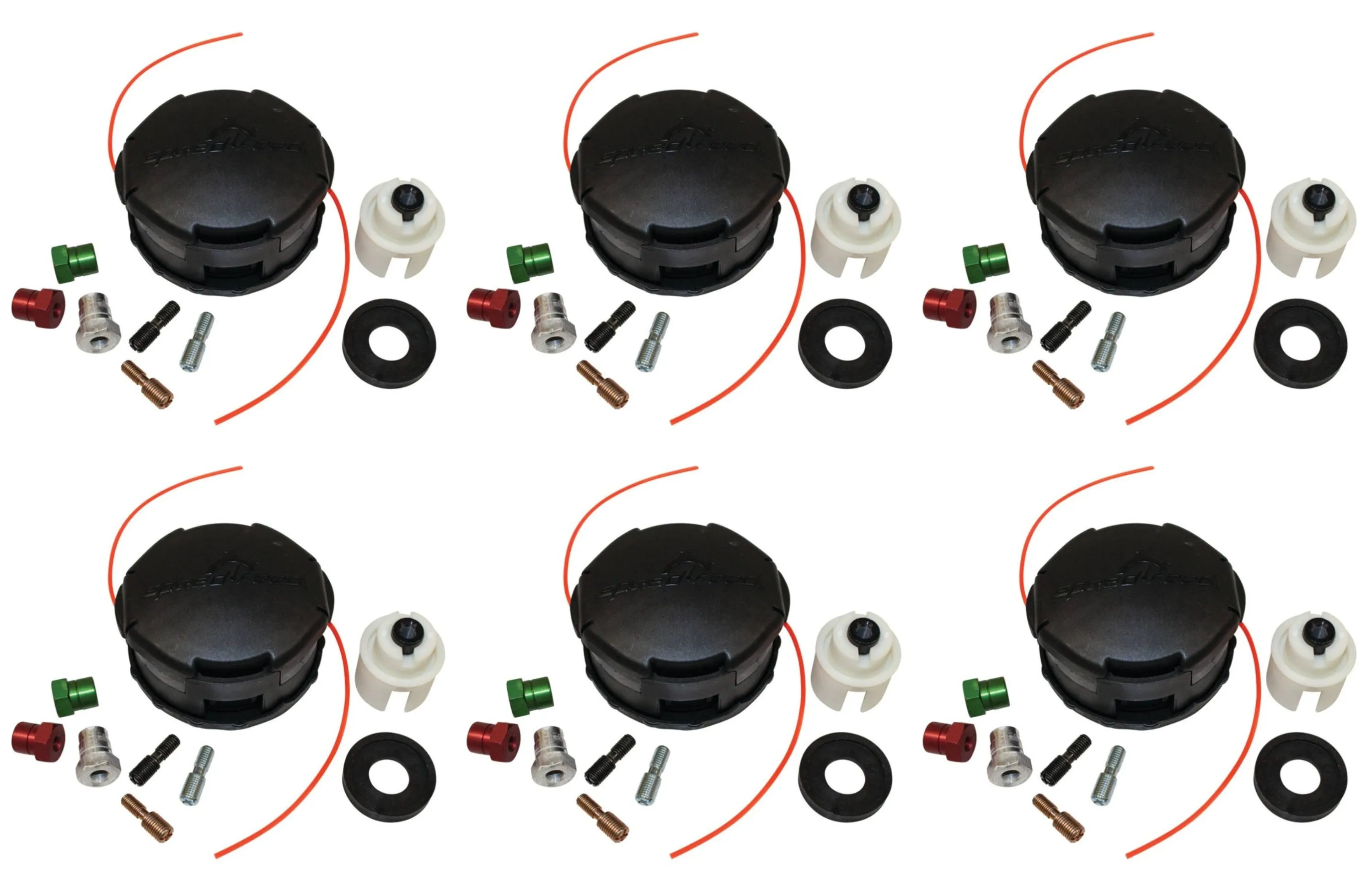 (6 Pack) Echo Speed Feed 400 Trimmer Head w/ Adapters For Other Brands 99944200907