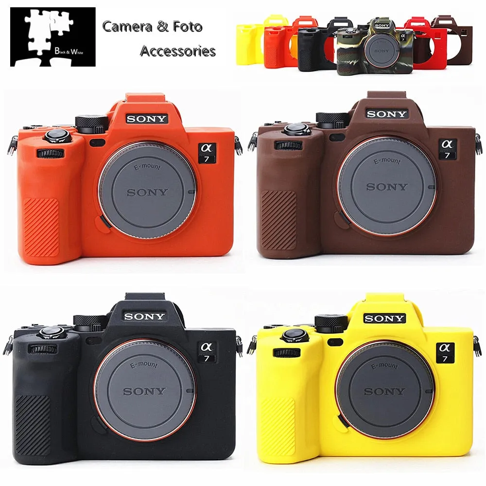 A7M4 Silicone Armor Skin Case Body Cover Protector Mirrorless Camera Bag For Sony A7 IV A7IV ILCE-7M4