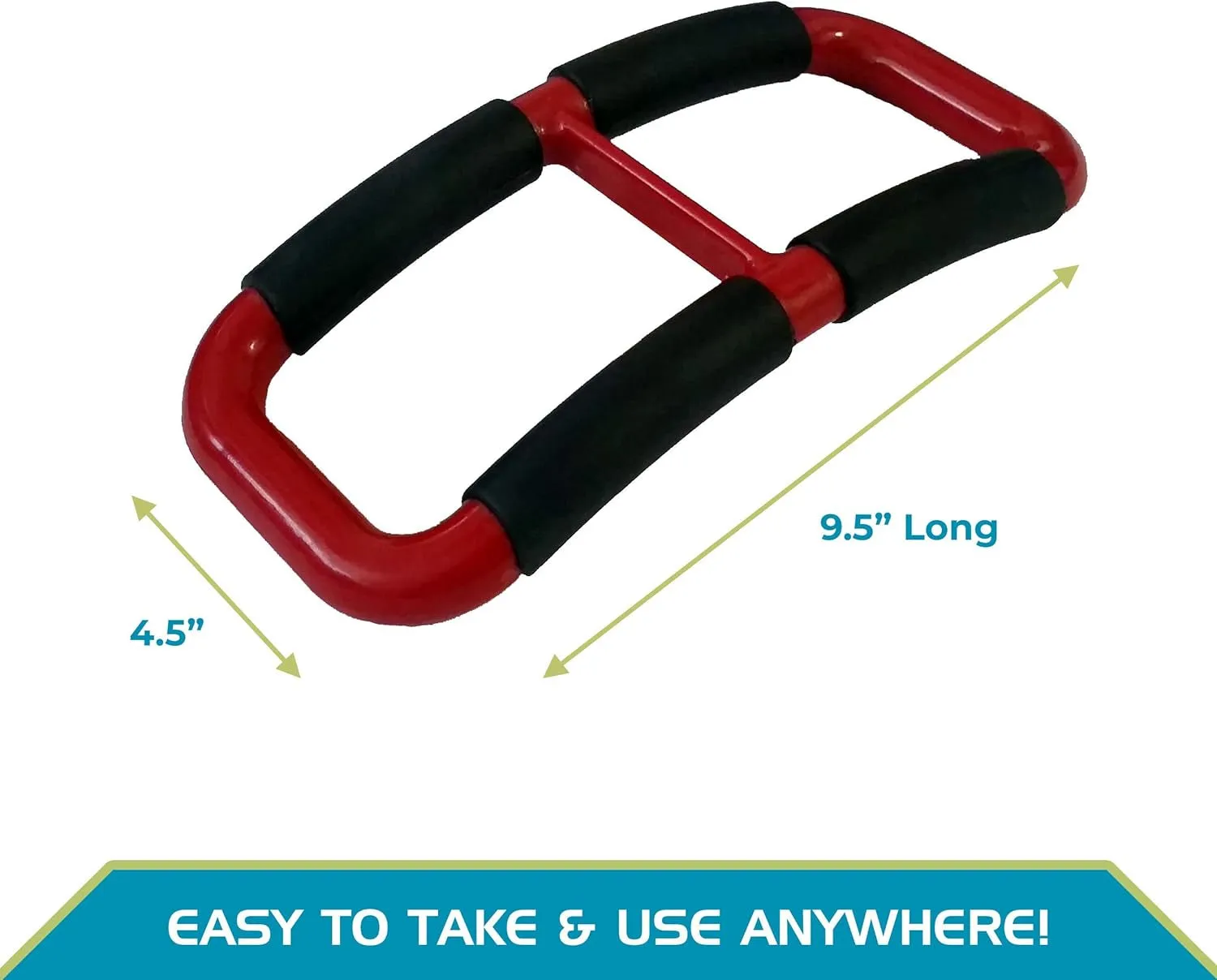 Able Life Universal Standing Handle, Lift Aid for Senior, Bariatric, or Handicap Patient, Assists Caregiver or Nurse, Replaces Gait Belt, Red with Rubber Grip (Eligible for VAT Relief in the UK)