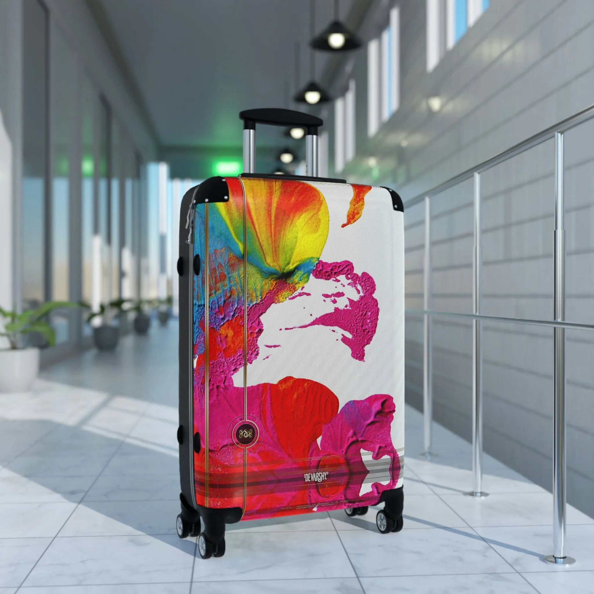 Abstract Art Suitcase 3 Sizes Carry-on Suitcase Colorful Travel Luggage Hard Shell Suitcase with Wheels | 11311