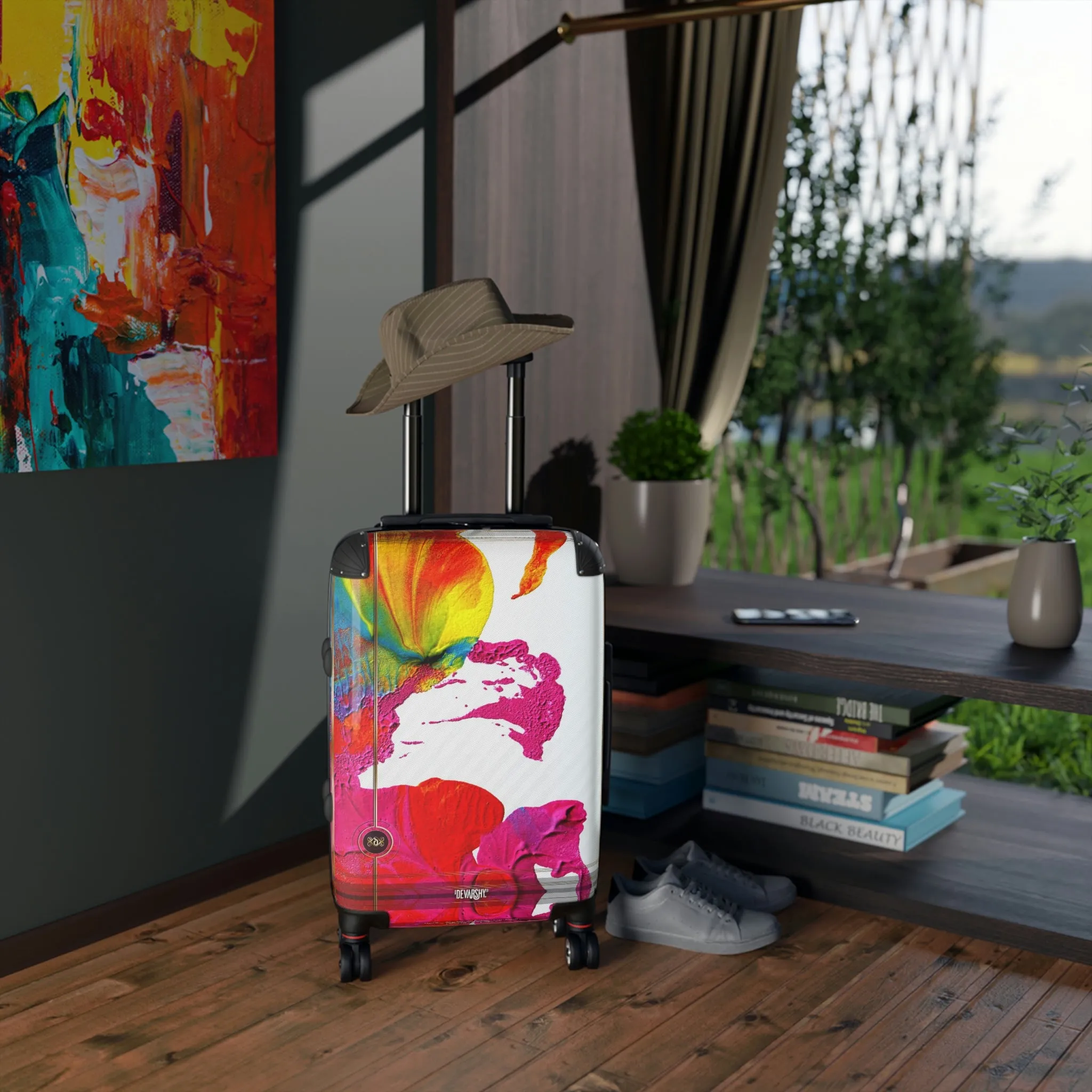 Abstract Art Suitcase 3 Sizes Carry-on Suitcase Colorful Travel Luggage Hard Shell Suitcase with Wheels | 11311