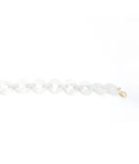 Acrylic Chain Round in White Pearl