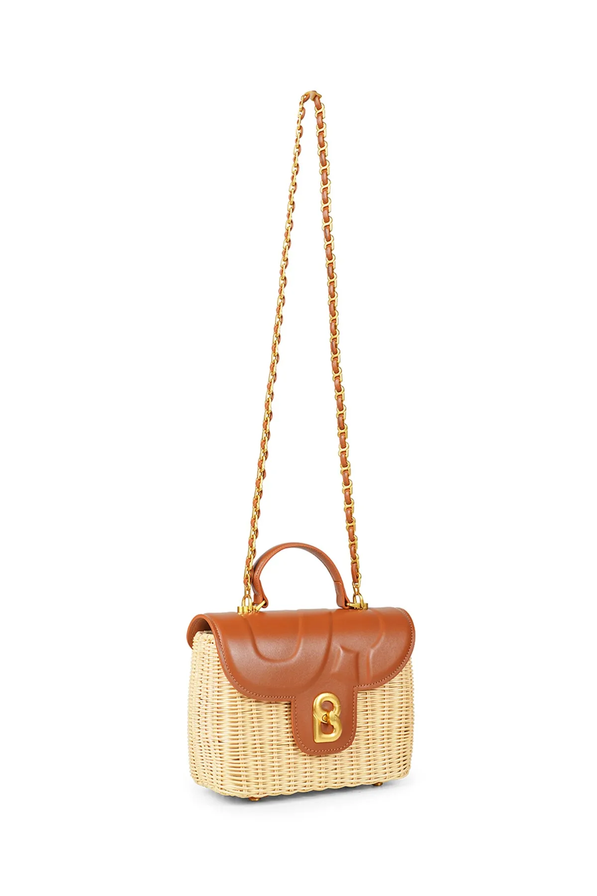 Alma Rattan Bag Medium - Caramel