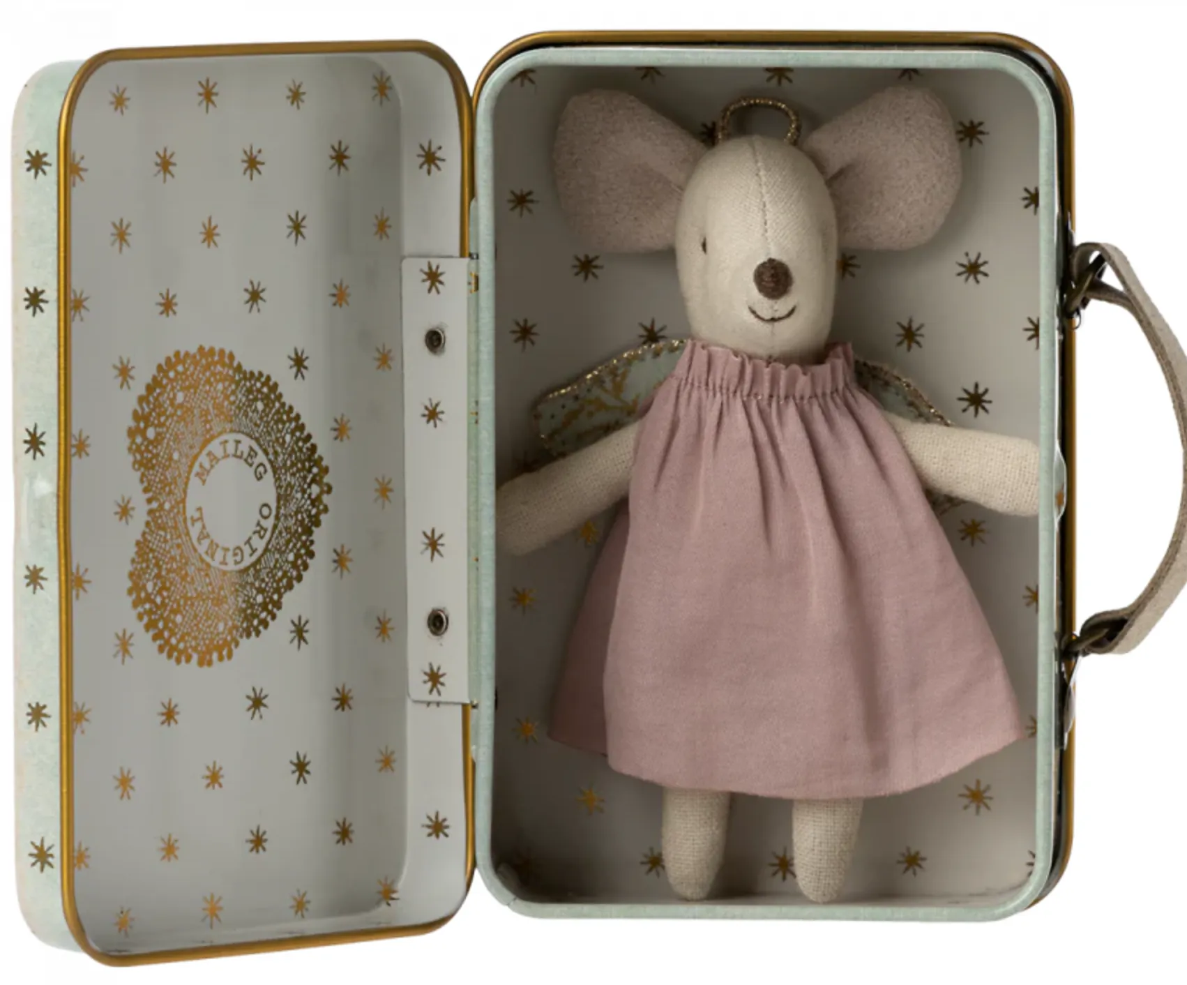 Angel Mouse in Suitcase