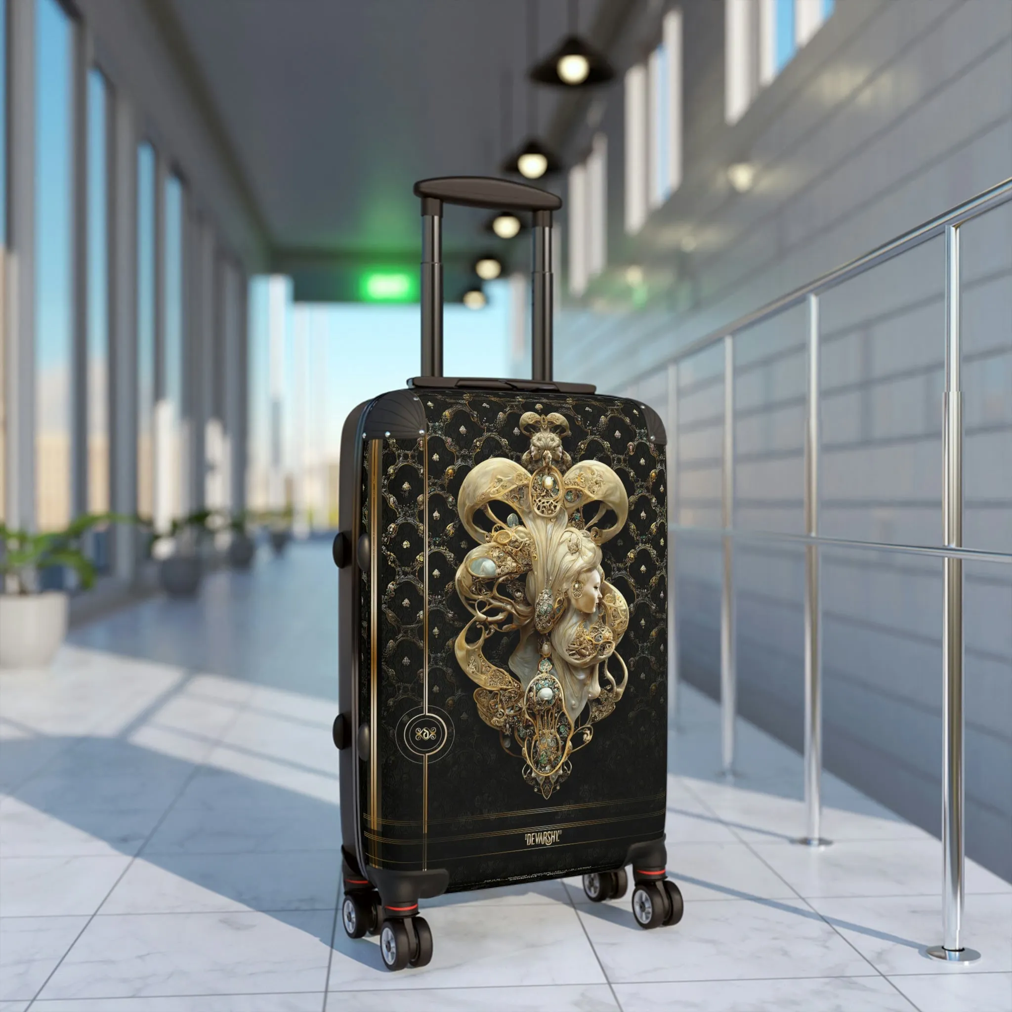 Angel on my Suitcase Carry-on Suitcase 3 Sizes Baroque Travel Luggage Hard shell Suitcase | D20118A