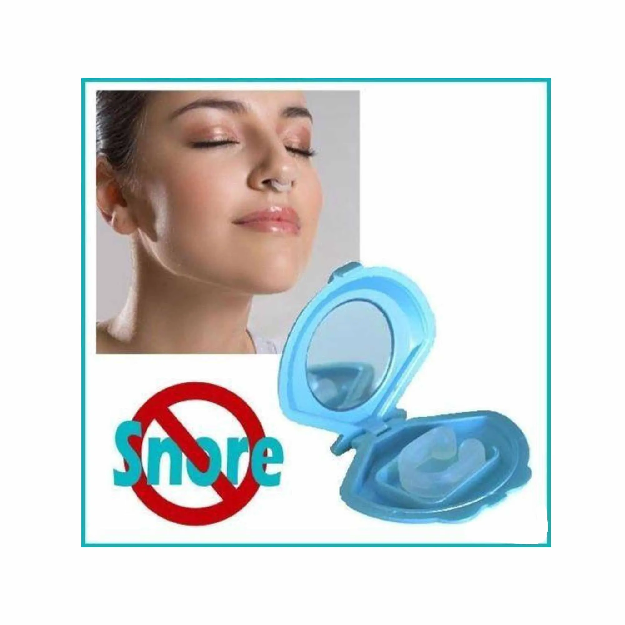 Anti-Snoring Soft Silicone Mouthpieces & Nose Clips Set