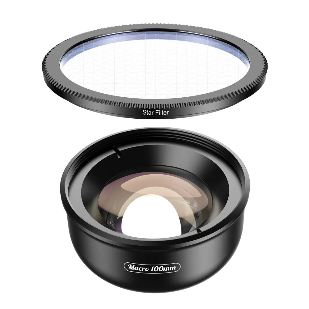 APEXEL camera phone lens 100mm macro lens 4K HD super macro lenses CPL star filter for iPhonex xs max Samsung s9 all smartphone