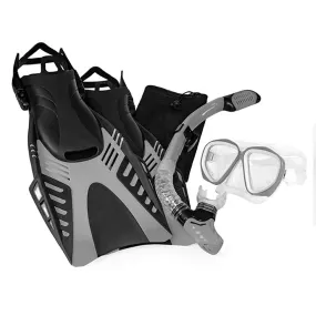 Aqua Leisure Dyna Adult 5-Piece Dive Set - Adult Size L/ XL Men's 8.5-11.5/ Ladies 9.5-12.5