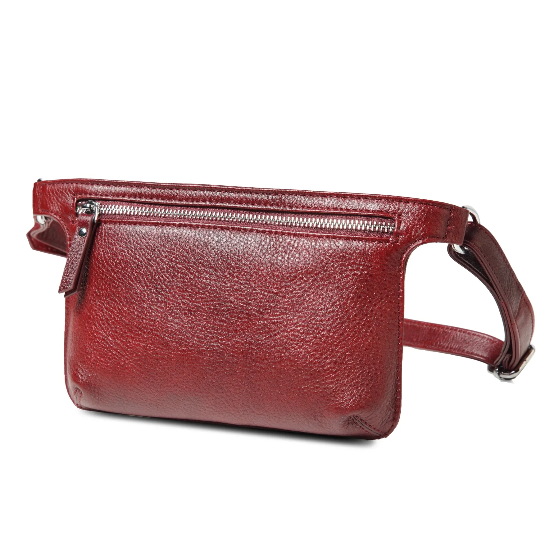 Arlette Leather Waist bag / Belt Bag- RED 2