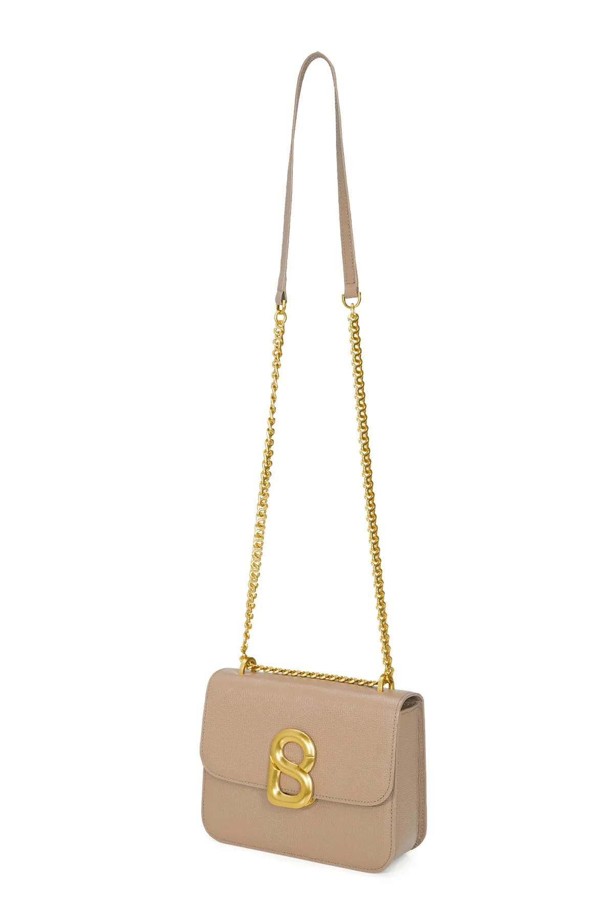 Audrey Chain Leather Bag Small - Ecru