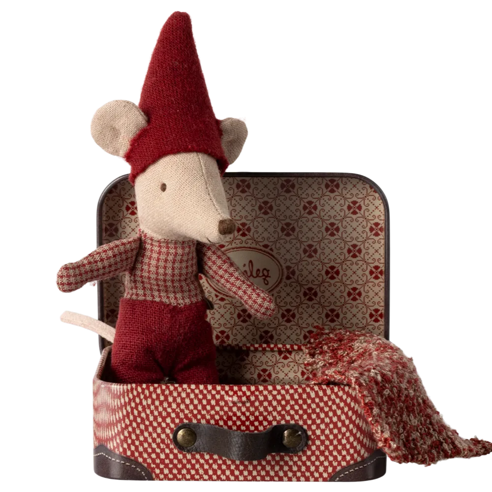 BABY IN SUITCASE CHRISTMAS MOUSE BY MAILEG