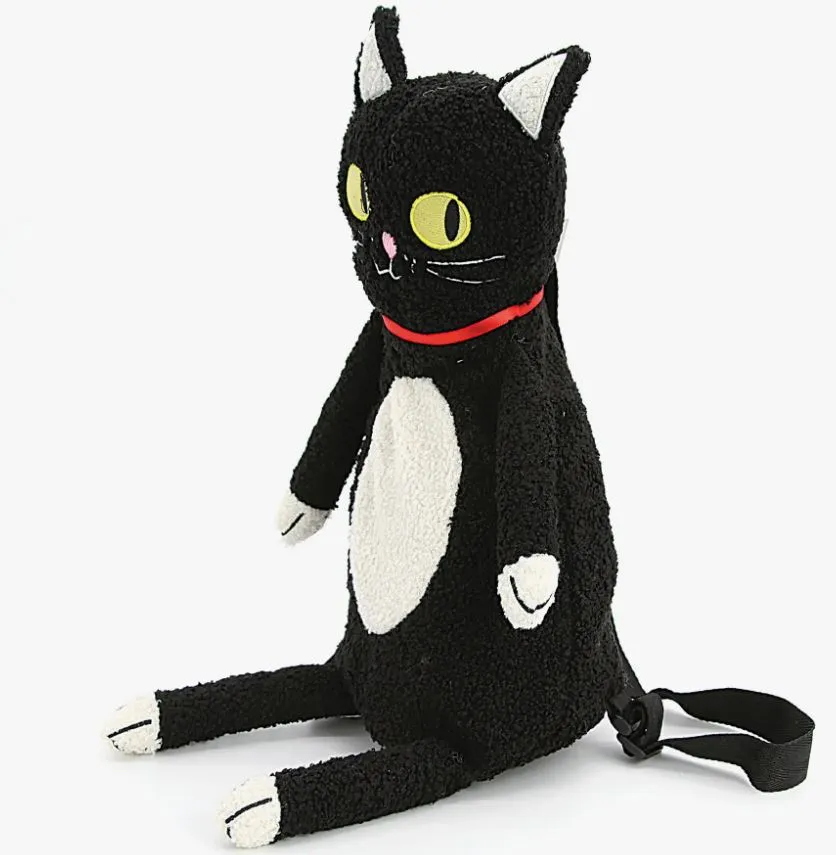 Backpack - Furry Black Cat