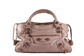 BALENCIAGA Classic City pink leather bag