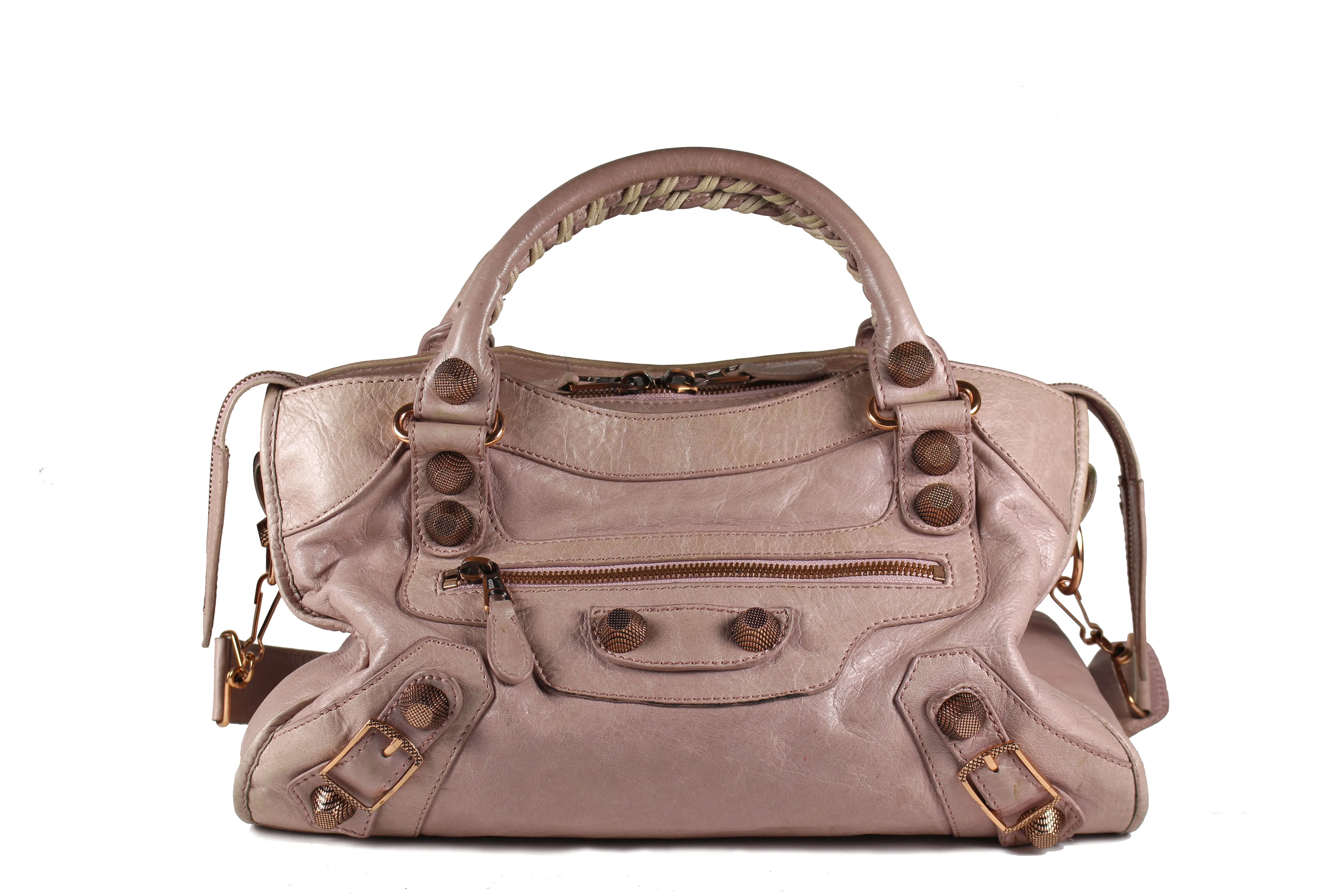 BALENCIAGA Classic City pink leather bag