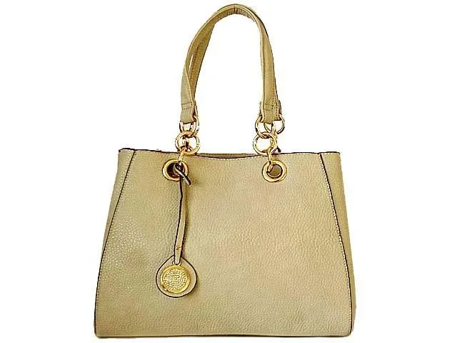 BEIGE MULTI-COMPARTMENT CHAIN HANDBAG WITH STRAP