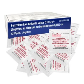 Benzalkonium Chloride Antiseptic Towelettes - Box of 12