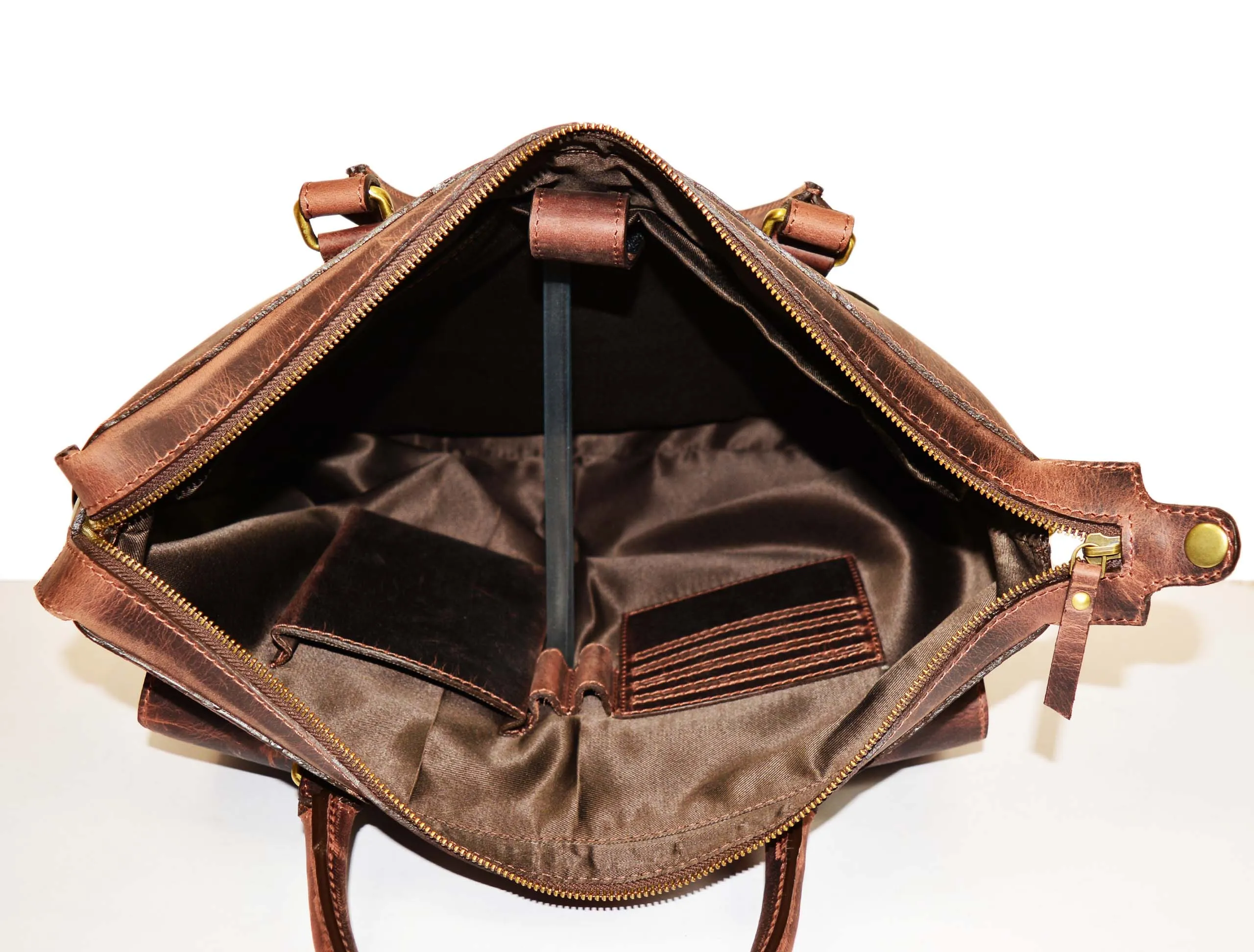 Berkeley Leather Portfolio Bag - Walnut Brown