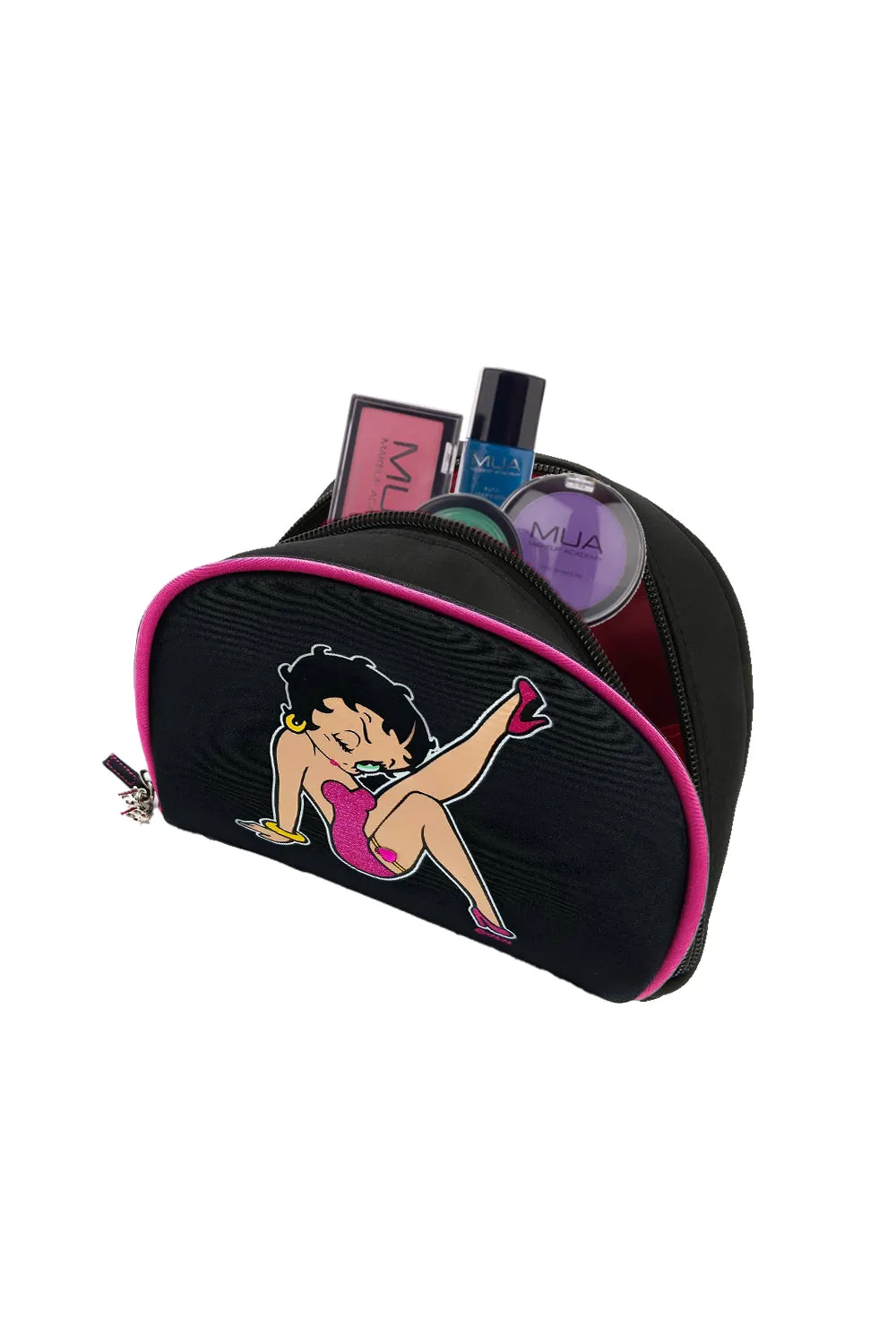 Betty Boop Stepping Out Deluxe Cosmetic Case with Zip Charm