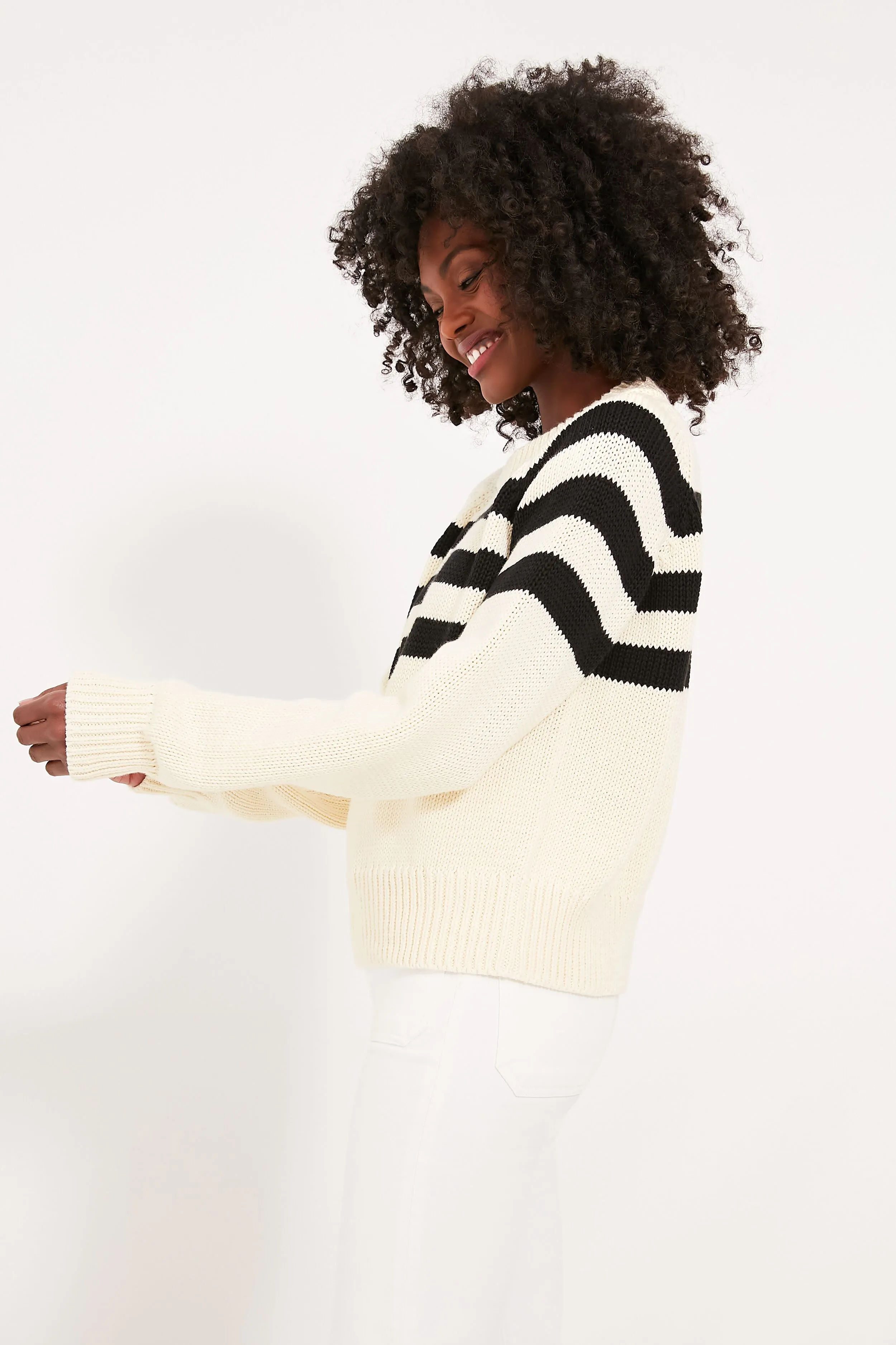 Black and Ivory Davide Pullover