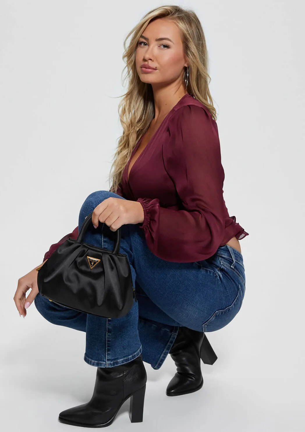 Black Tori Mini Satchel Bag