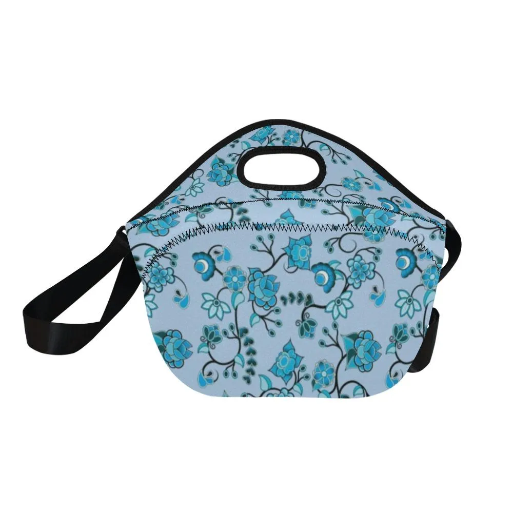 Blue Floral Amour Neoprene Lunch Bag/Large