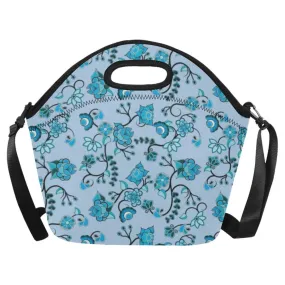 Blue Floral Amour Neoprene Lunch Bag/Large