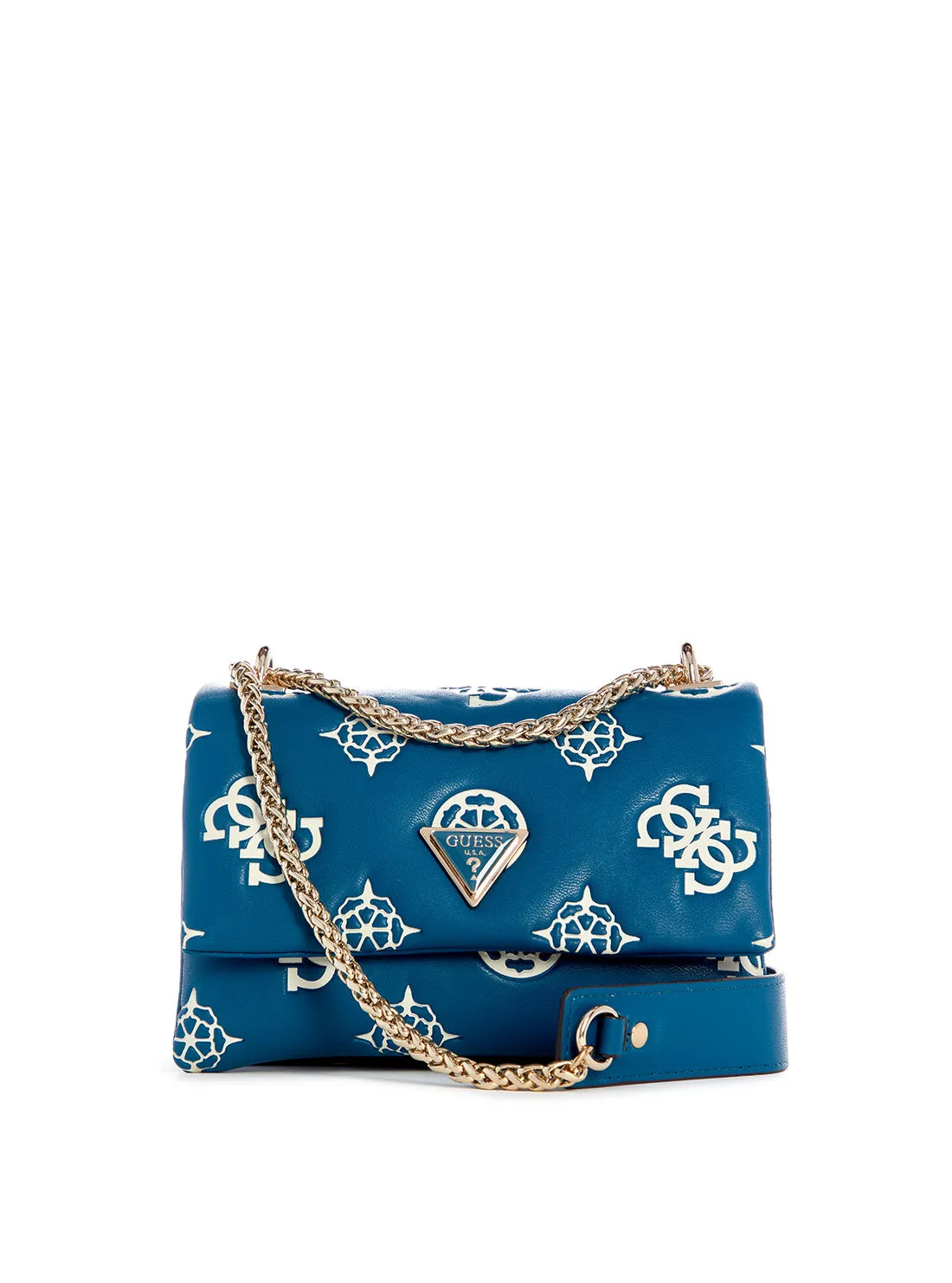 Blue Logo Deesa Mini Crossbody Bag