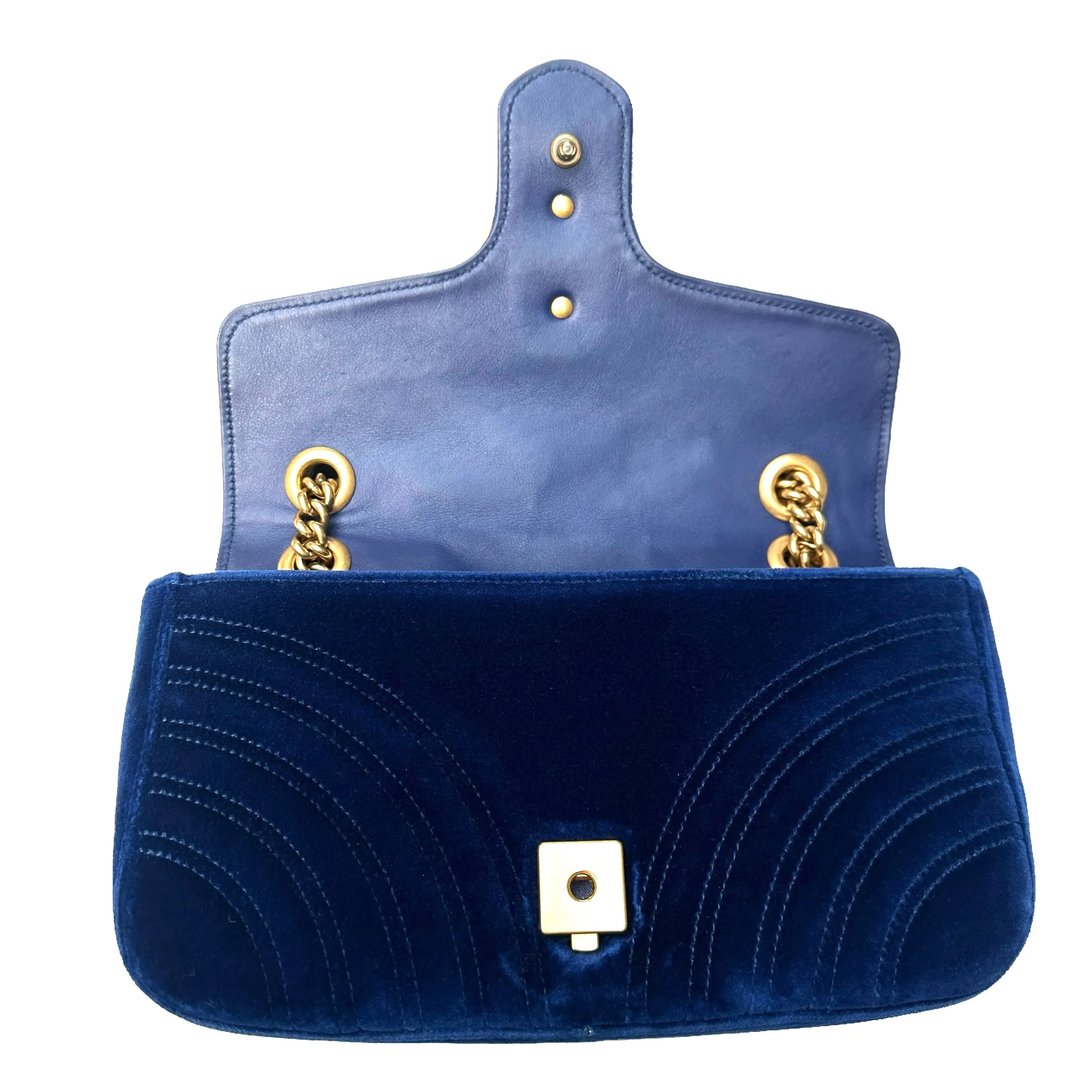 Blue Velvet Marmont Bag