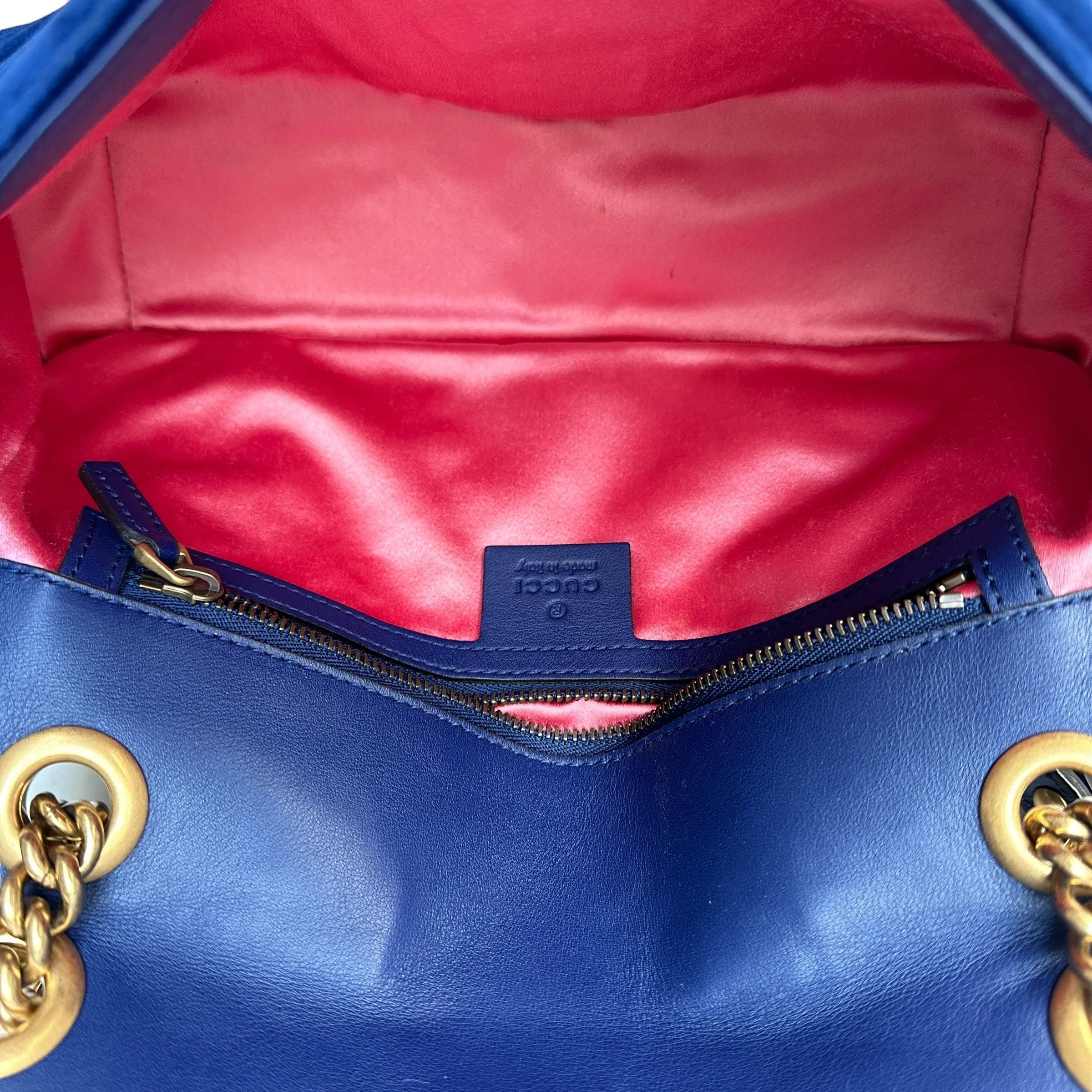 Blue Velvet Marmont Bag