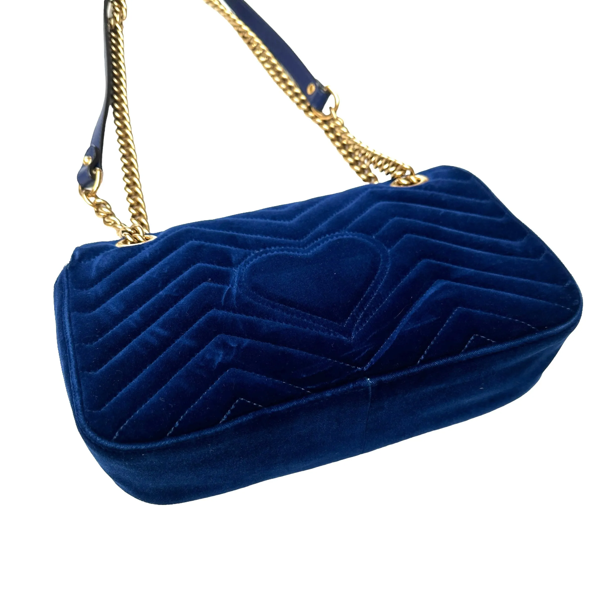 Blue Velvet Marmont Bag