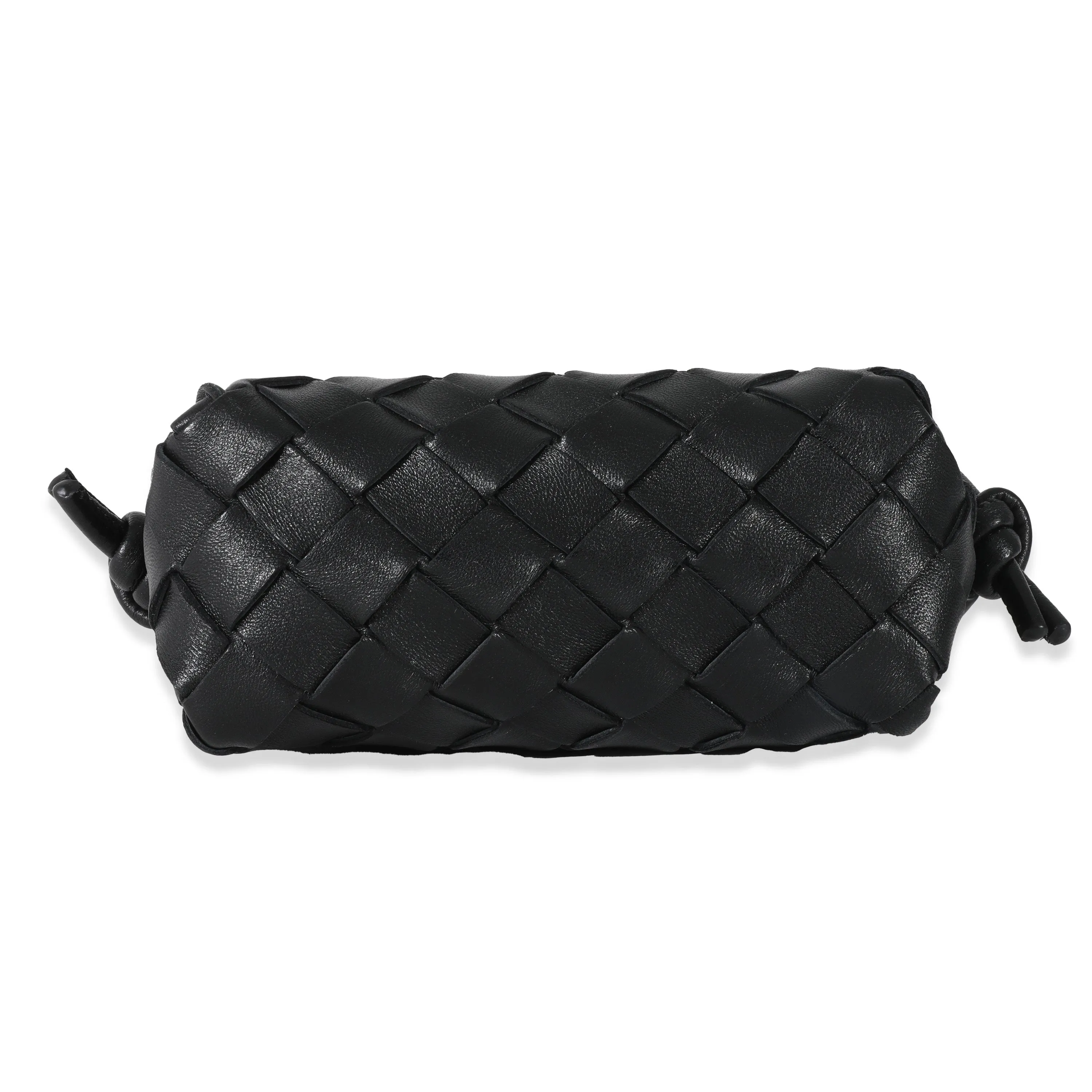 Bottega Veneta Black Intrecciato Candy Loop Camera Bag