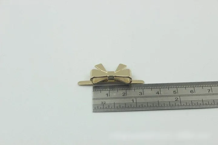 Bow Purse Label 2/20pcs Bag Hardware Charm Gold Silver Gunmetal Handmade Purse Handbag Making Metal Decoration 25mm 1" Wholesale Supplies