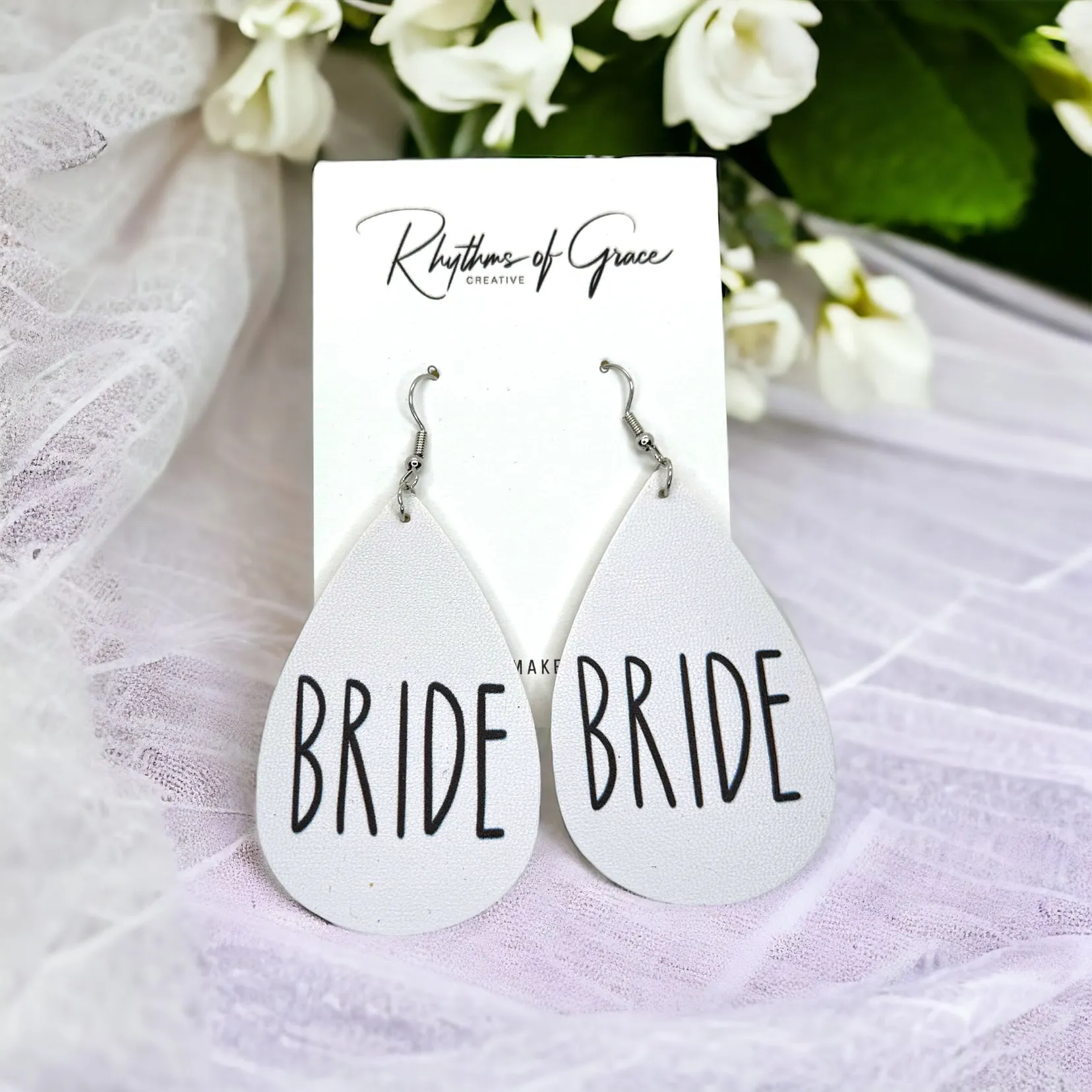 Bride Earrings - Bridal Shower, Bridal Accessories, Bridal Earrings, Engagement Party, Honeymoon, Bridal Earrings, Bridal Accessories, Bride Tribe, Bachelorette