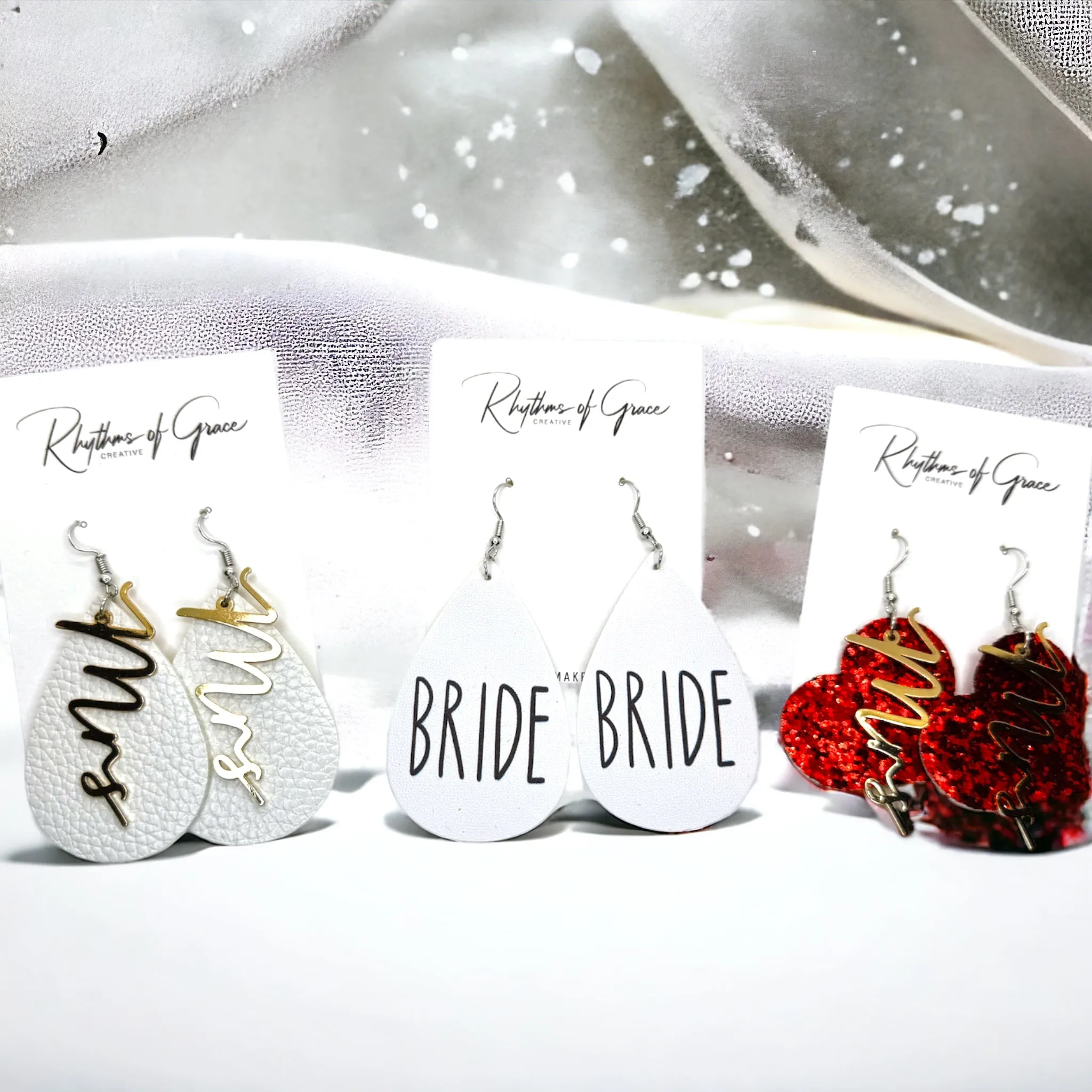 Bride Earrings - Bridal Shower, Bridal Accessories, Bridal Earrings, Engagement Party, Honeymoon, Bridal Earrings, Bridal Accessories, Bride Tribe, Bachelorette