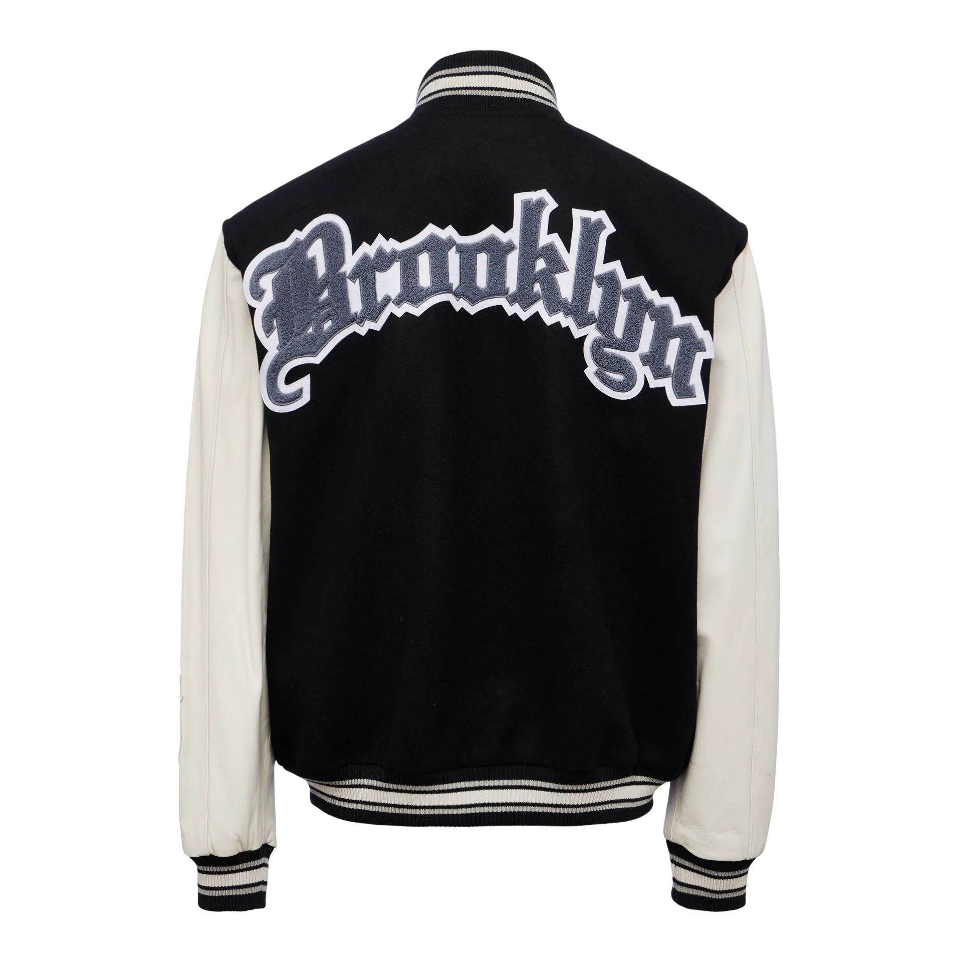 BROOKLYN NETS WOOL & LEATHER VARSITY JACKET