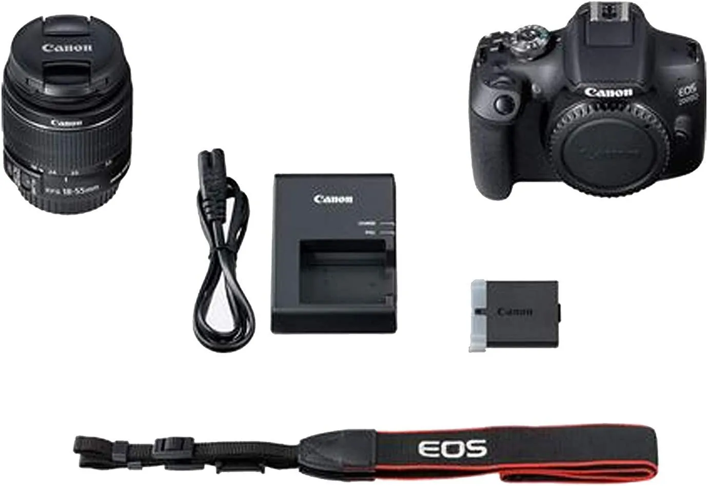 Canon EOS 2000D DSLR Camera with 18-55mm Lens   EOS Bag   Sandisk Ultra 64GB Card (International Model)