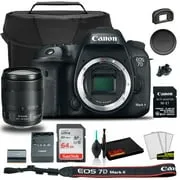 Canon EOS 7D Mark II DSLR Camera with 18-135mm f/3.5-5.6 IS USM Lens & W-E1 Wi-Fi Adapter (9128B135)    EOS Bag    Sandisk Ultra 64GB Card