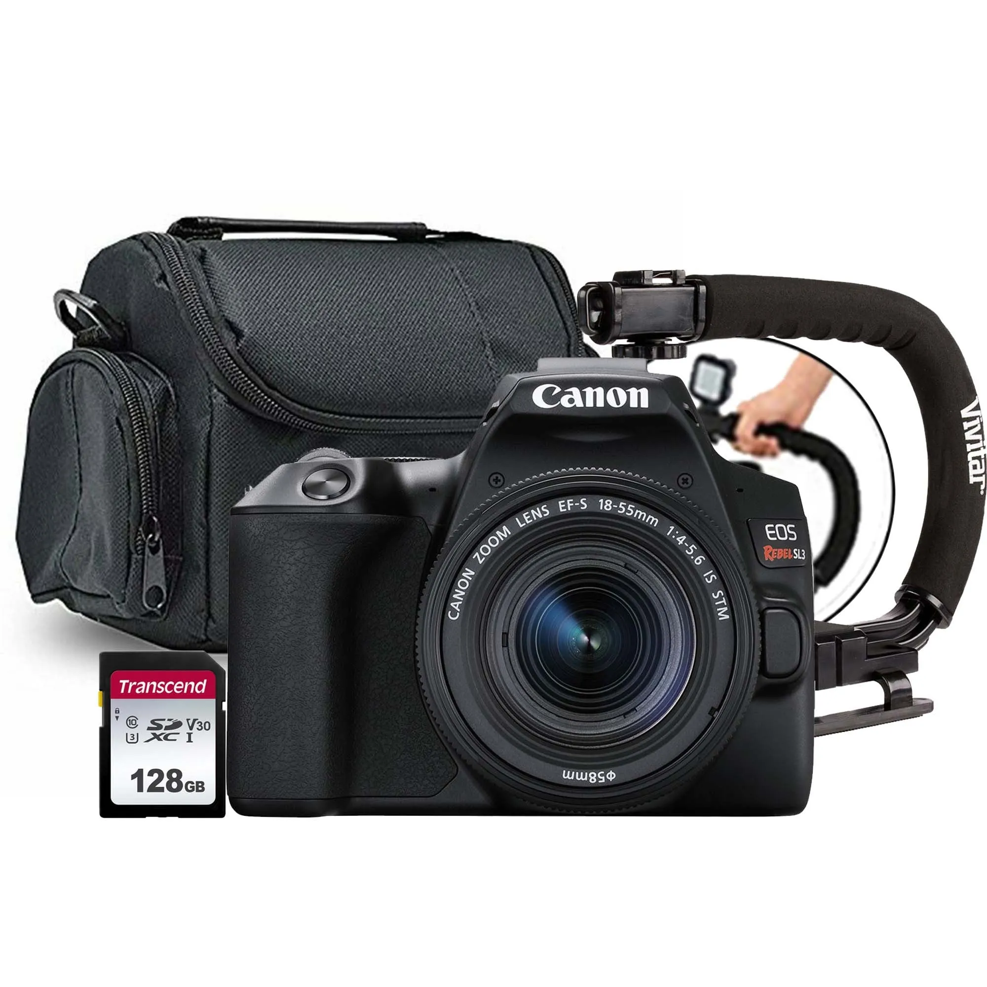 Canon EOS Rebel SL3 DSLR Camera (Black) with Canon EF-S 18-55mm f/3.5-5.6 IS STM Lens Bundle