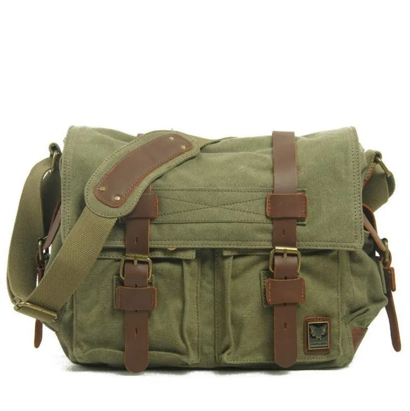 Canvas Army Green DSLR Camera Bag