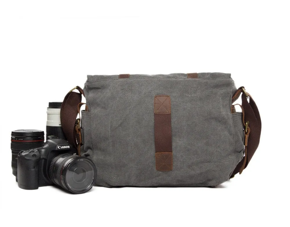 Canvas Army Green DSLR Camera Bag