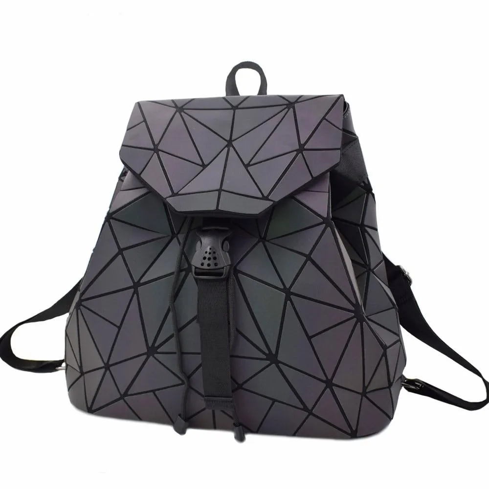 Casual Fashion Women's Backpack With Luminous Geometric Pattern For School