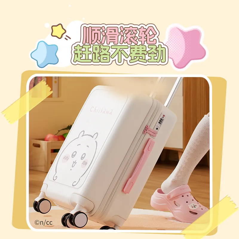 ChiiKawa X Miniso | ChiiKawa Pink & White Suitcase - Kawaii Item Decoration