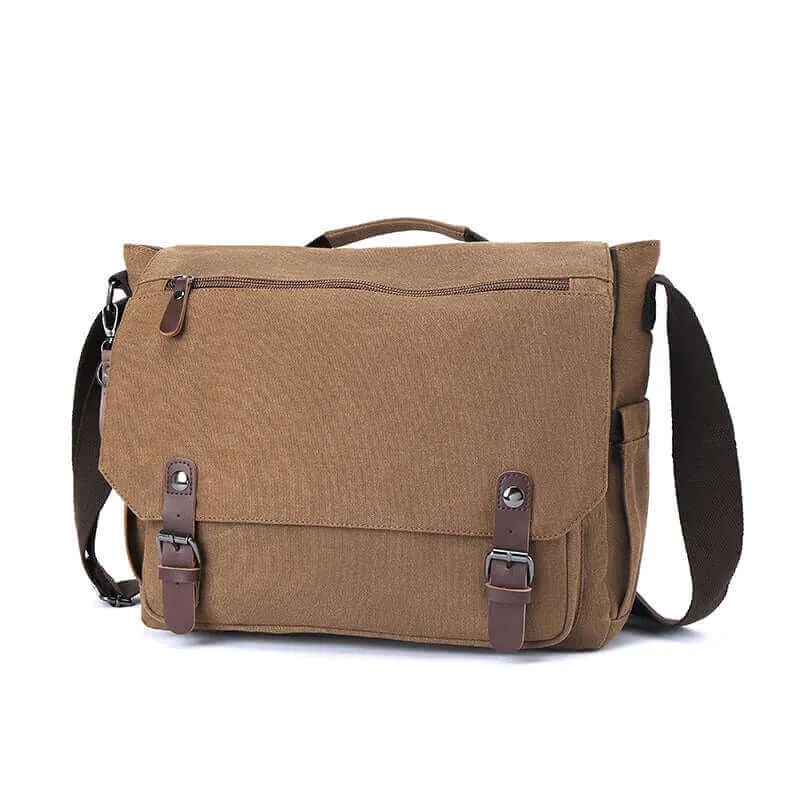 Classic Canvas Messenger Bag | 15 Inch Laptop Satchel