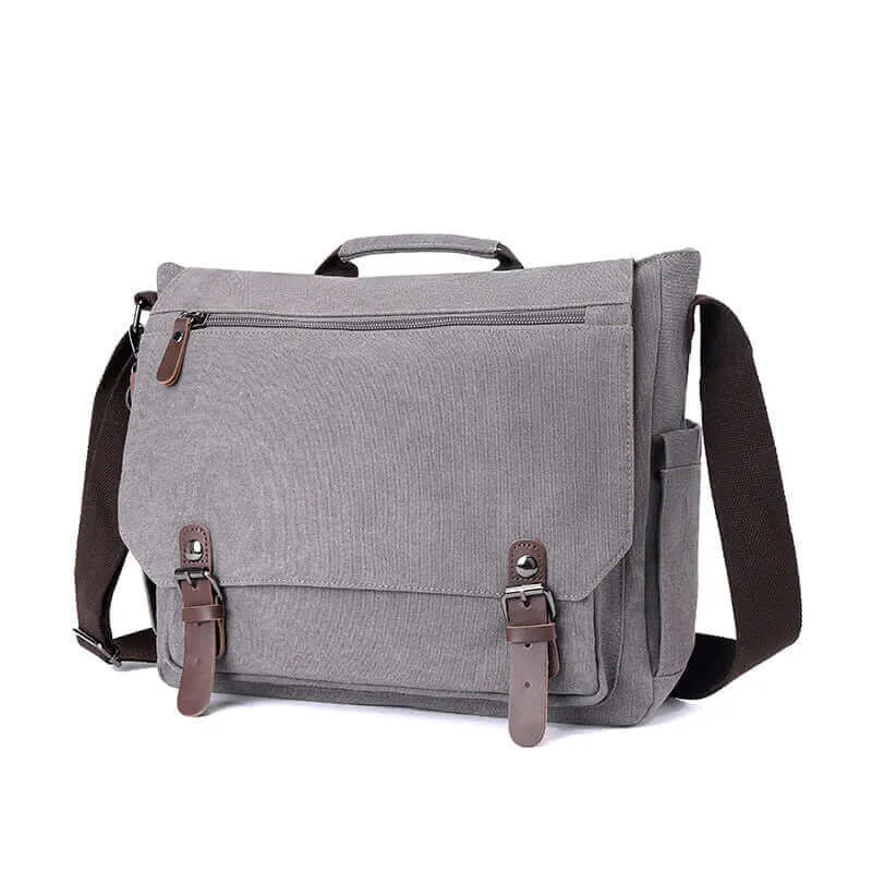 Classic Canvas Messenger Bag | 15 Inch Laptop Satchel