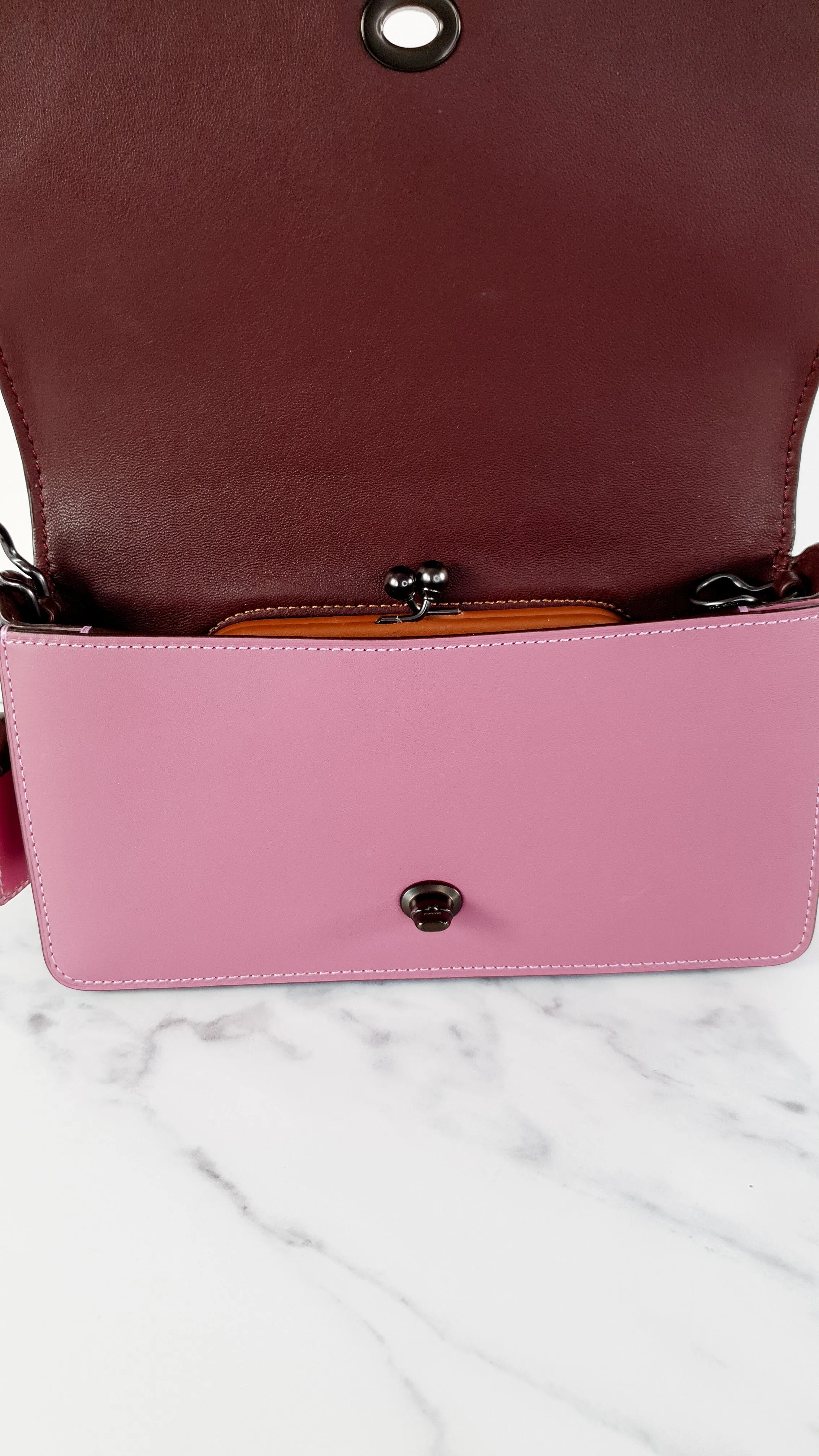 Coach 1941 Dinky in Shiny Metallic Pink & Primrose Smooth Leather Limited Edition - Coach 22832